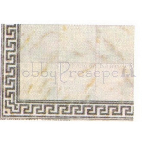 Pavimento imitazione marmo in cartone plastificato - Casa Bambole